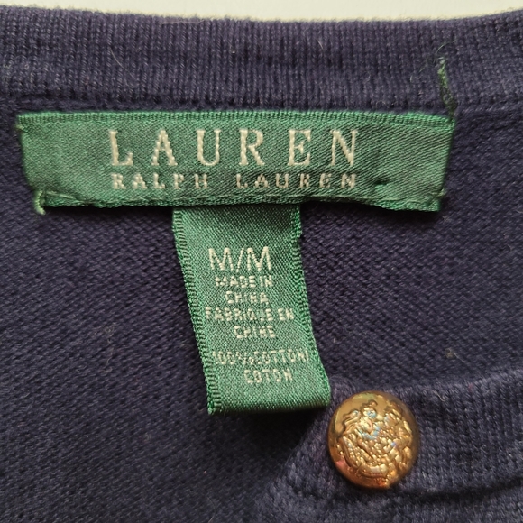 Ralph Lauren blue 3/4 sleeve sweater size medium - Picture 5 of 5